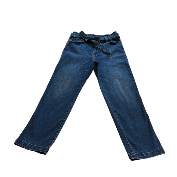 Sanctuary Denim Modern Straight Crop High Rise Belted Tie Waist Jeans - size 28 - Picture 2 of 15